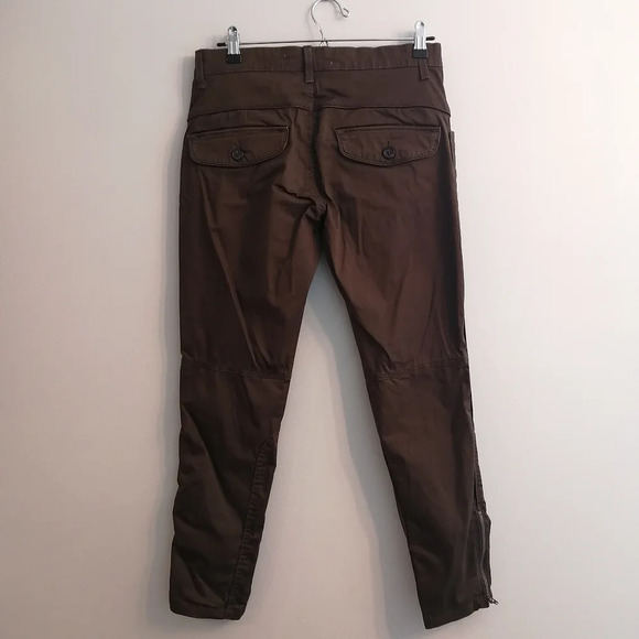 Vince Utility Skinny Ankle Pants with Zipper Ankles Brown Moto 27 (4) - Picture 3 of 16